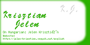 krisztian jelen business card